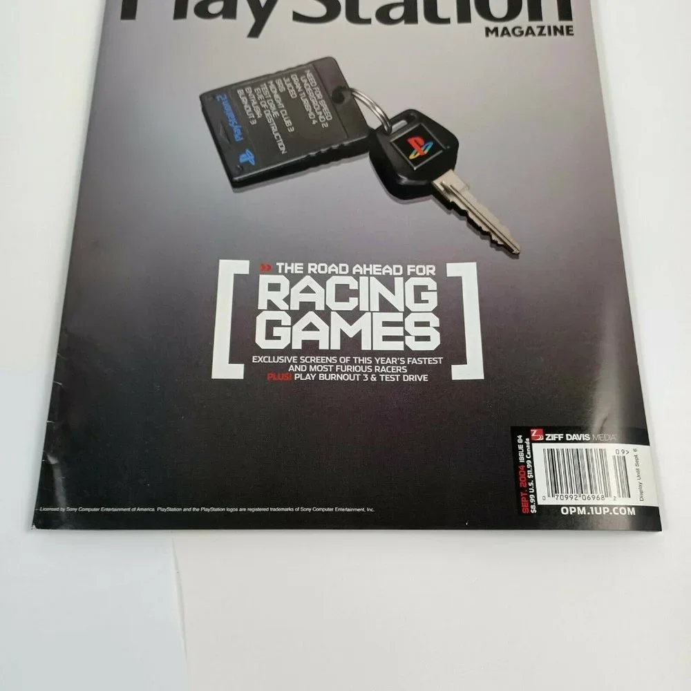 PlayStation Magazine Racing Games 04' Issue 84 INCLUDES DEMO DISC *MINOR WEAR